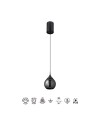DROP * COLGANTE LED 7W 3000K 36° NEGRO PERLA